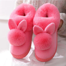 Load image into Gallery viewer, Women Indoor Warm Winter Cotton Rabbit Ear Plush Slippers freeshipping - Tyche Ace
