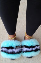 Load image into Gallery viewer, Women indoor/outdoor Luxury Plush Fluffy Faux Fur  Flip Flop Slippers freeshipping - Tyche Ace
