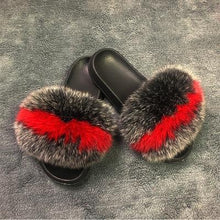 Load image into Gallery viewer, Women indoor/outdoor Luxury Plush Fluffy Faux Fur  Flip Flop Slippers freeshipping - Tyche Ace
