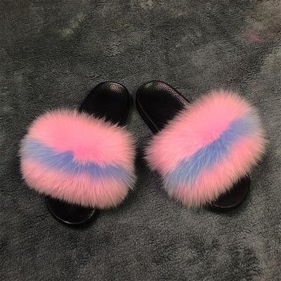 Women indoor/outdoor Luxury Plush Fluffy Faux Fur  Flip Flop Slippers freeshipping - Tyche Ace