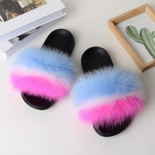 Load image into Gallery viewer, Women indoor/outdoor Luxury Plush Fluffy Faux Fur  Flip Flop Slippers freeshipping - Tyche Ace
