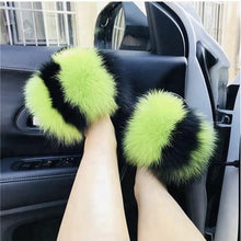 Load image into Gallery viewer, Women indoor/outdoor Luxury Plush Fluffy Faux Fur  Flip Flop Slippers freeshipping - Tyche Ace
