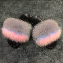 Load image into Gallery viewer, Women indoor/outdoor Luxury Plush Fluffy Faux Fur  Flip Flop Slippers freeshipping - Tyche Ace
