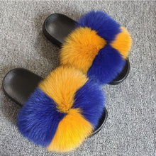 Load image into Gallery viewer, Women indoor/outdoor Luxury Plush Fluffy Faux Fur  Flip Flop Slippers freeshipping - Tyche Ace
