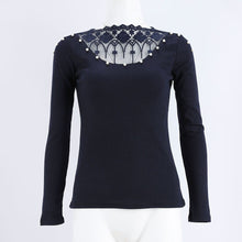 Load image into Gallery viewer, Women Knitted Lace Patchwork Slim Fit Tops freeshipping - Tyche Ace
