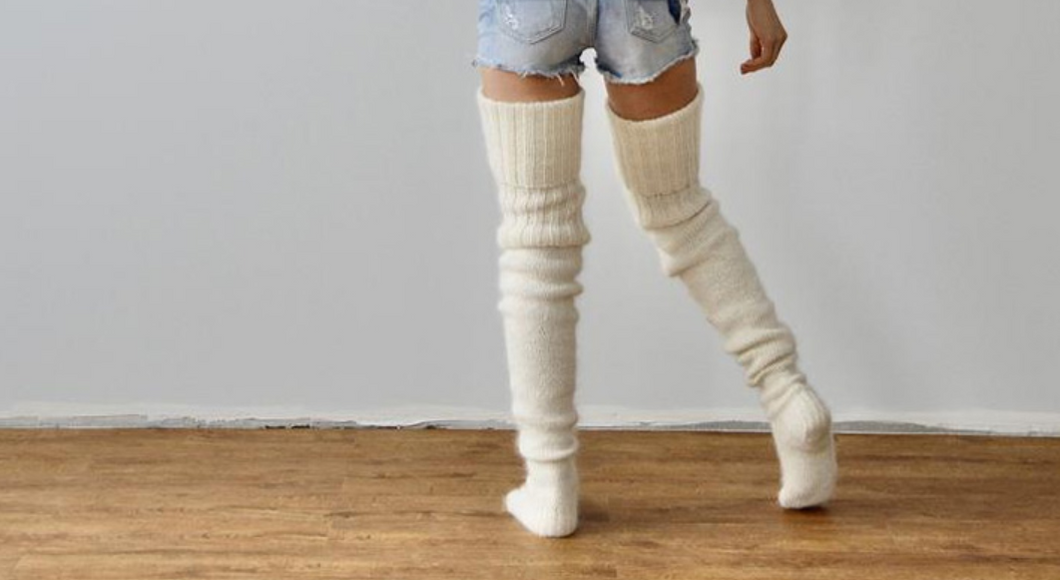 Women Winter Knitted Thigh High Long Socks freeshipping - Tyche Ace