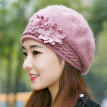 Load image into Gallery viewer, Women Knitted Winter Rabbit Fur Beret Hats freeshipping - Tyche Ace
