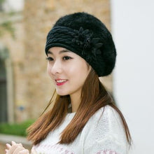 Load image into Gallery viewer, Women Knitted Winter Rabbit Fur Beret Hats freeshipping - Tyche Ace
