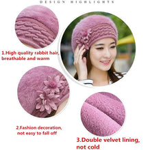 Load image into Gallery viewer, Women Knitted Winter Rabbit Fur Beret Hats freeshipping - Tyche Ace
