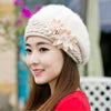 Women Knitted Winter Rabbit Fur Beret Hats freeshipping - Tyche Ace