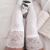 Women Lace Trim Thigh High Cable Knit Long Over Knee Warm Stockings freeshipping - Tyche Ace