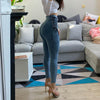 Women Lace Up High Waist Elastic Skinny Pencil Denim Jeans freeshipping - Tyche Ace