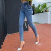 Women Lace Up High Waist Stretch Washed Design Slim Skinny Denim Jeans freeshipping - Tyche Ace