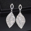 Women Large Rhinestone Teardrop Shape Crystal Earrings freeshipping - Tyche Ace