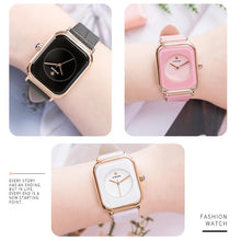 Load image into Gallery viewer, Women Leather Rectangle Minimalist  Quartz Wrist Watches freeshipping - Tyche Ace
