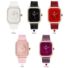 Load image into Gallery viewer, Women Leather Rectangle Minimalist  Quartz Wrist Watches freeshipping - Tyche Ace
