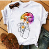 Women  Lips Print Fashionable Stylish Lips T Shirts freeshipping - Tyche Ace