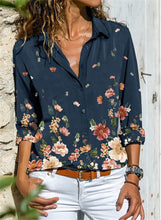 Load image into Gallery viewer, Women Long Sleeve Floral Print Casual Shirts freeshipping - Tyche Ace
