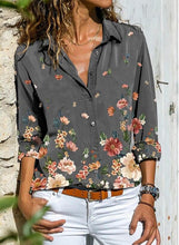 Load image into Gallery viewer, Women Long Sleeve Floral Print Casual Shirts freeshipping - Tyche Ace
