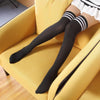 Women Long Warm Thigh High Striped Trim Top Stockings freeshipping - Tyche Ace