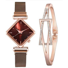 Load image into Gallery viewer, Women Magnet Buckle Gradient Colour Square Quartz Watches FREE + Shipping freeshipping - Tyche Ace
