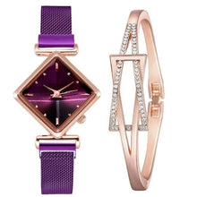 Load image into Gallery viewer, Women Magnet Buckle Gradient Colour Square Quartz Watches FREE + Shipping freeshipping - Tyche Ace
