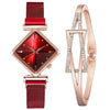 Women Magnet Buckle Gradient Colour Square Quartz Watches FREE + Shipping freeshipping - Tyche Ace