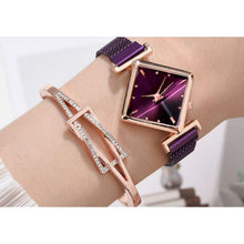 Load image into Gallery viewer, Women Magnet Buckle Gradient Colour Square Quartz Watches FREE + Shipping freeshipping - Tyche Ace
