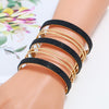 Women Maxi Wide Opening Smooth Metal Resin Mosaic Crystal Bracelet freeshipping - Tyche Ace