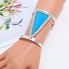 Women Maxi Wide Opening Smooth Metal Resin Mosaic Crystal Bracelet freeshipping - Tyche Ace