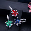 Women Multi Colour Cubic Zirconia Stud Earrings freeshipping - Tyche Ace