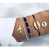 Women Multi-layers Gold Silver Colour Beads Sequins Set Bracelets freeshipping - Tyche Ace