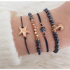 Women Multi-layers Gold Silver Colour Beads Sequins Set Bracelets freeshipping - Tyche Ace