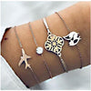 Women Multi-layers Gold Silver Colour Beads Sequins Set Bracelets freeshipping - Tyche Ace