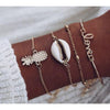 Women Multi-layers Gold Silver Colour Beads Sequins Set Bracelets freeshipping - Tyche Ace