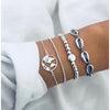 Women Multi-layers Gold Silver Colour Beads Sequins Set Bracelets freeshipping - Tyche Ace