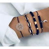 Women Multi-layers Gold Silver Colour Beads Sequins Set Bracelets freeshipping - Tyche Ace