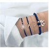 Women Multi-layers Gold Silver Colour Beads Sequins Set Bracelets freeshipping - Tyche Ace