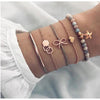 Women Multi-layers Gold Silver Colour Beads Sequins Set Bracelets freeshipping - Tyche Ace