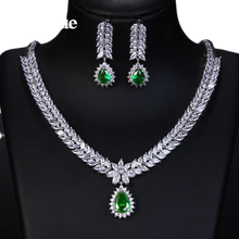 Load image into Gallery viewer, Women Multicolour Elegant Cubic Zircon Necklace Earrings Set freeshipping - Tyche Ace
