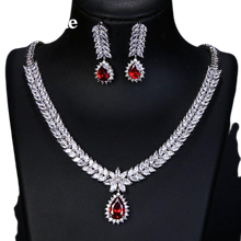 Load image into Gallery viewer, Women Multicolour Elegant Cubic Zircon Necklace Earrings Set freeshipping - Tyche Ace
