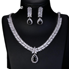 Load image into Gallery viewer, Women Multicolour Elegant Cubic Zircon Necklace Earrings Set freeshipping - Tyche Ace
