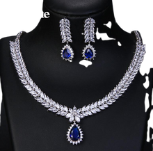 Load image into Gallery viewer, Women Multicolour Elegant Cubic Zircon Necklace Earrings Set freeshipping - Tyche Ace
