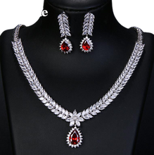 Load image into Gallery viewer, Women Multicolour Elegant Cubic Zircon Necklace Earrings Set freeshipping - Tyche Ace
