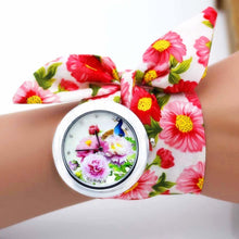 Load image into Gallery viewer, Women Floral Fabric Design Wrist Watches freeshipping - Tyche Ace
