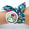 Women Floral Fabric Design Wrist Watches freeshipping - Tyche Ace