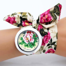 Load image into Gallery viewer, Women Floral Fabric Design Wrist Watches freeshipping - Tyche Ace
