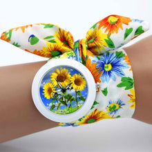 Load image into Gallery viewer, Women Floral Fabric Design Wrist Watches freeshipping - Tyche Ace

