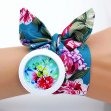 Load image into Gallery viewer, Women Floral Fabric Design Wrist Watches freeshipping - Tyche Ace
