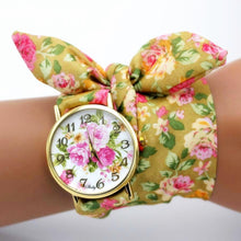 Load image into Gallery viewer, Women Floral Fabric Design Wrist Watches freeshipping - Tyche Ace
